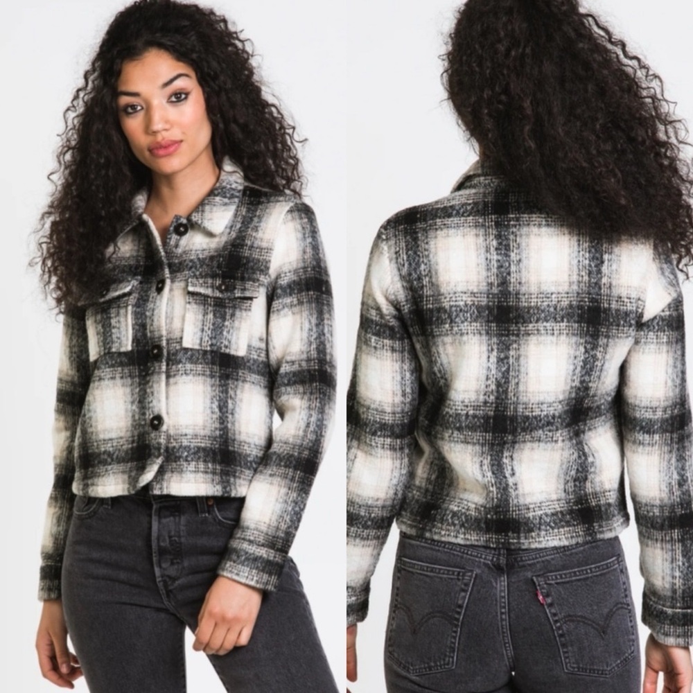 Only short check jacket XS
